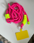 Fita telemóvel amarelo pink néon
