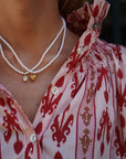 Fio de pérolas com Brilhante OU com Coração