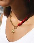 Colar Coral stone