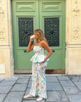 Conjunto flowers green