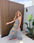 Vestido caranguejo amarelo