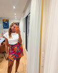 Saia Pareô Estampada curta