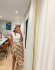Saia Pareô Estampada comprida