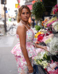 Conjunto flowers pink