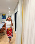 Saia Pareô Estampada midi