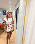 Saia Pareô Estampada curta